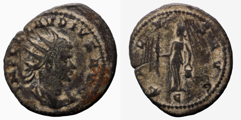 Claudius II. Gothicus. (268-270 AD). Æ Antoninianus. (21mm, 2,35g) Antioch. Obv:...