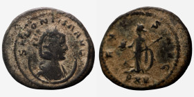 Salonia. (254-268 AD). Æ Antoninian. (20mm, 3,34g) Antioch. Obv: SALONIA AVG. draped bust of Salonia right. Rev: VENUS AVG. Venus standing left holdin...