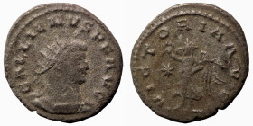 Gallienus. (264 AD) AR Antoninianus. (21mm, 3,41g) Antioch. Obv: GALLIENVS AVG. cuirassed bust of Gallienus right. Rev: VICTORIA AVG. 
Victoria walkin...