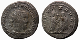 Valerian I. (256-258 AD). AR Antoninian. (20mm, 3,79g) Antioch. Obv: IMP C P LIC VALERIANVS P F AVG. radiate and cuirassed bust of Gallienus right. Re...