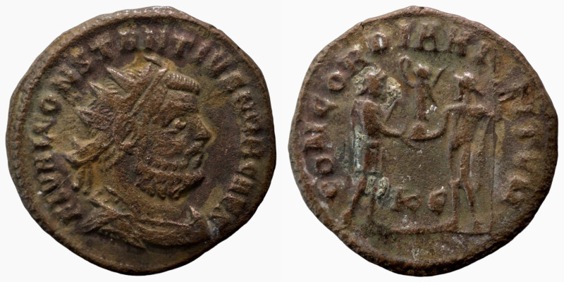 Constantinus I. Chlorus. (293-305 AD). Æ Antoninian. (21mm, 3,00g) Antioch. Obv:...