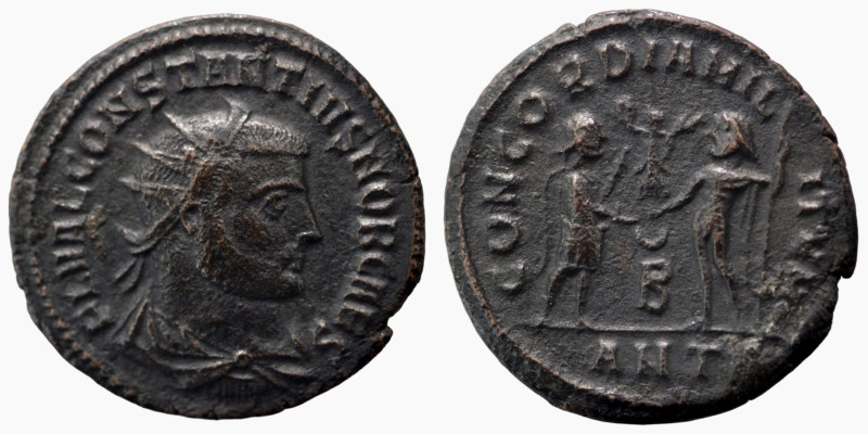 Constantinus I. Chlorus. (293-305 AD). Æ Antoninian. (19mm, 2,95g) Antioch. Obv:...