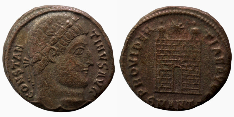 Constantinus I. (307-337 AD). Follis. (19mm, 3,49g) Antioch. Obv: CONSTANTINVS A...