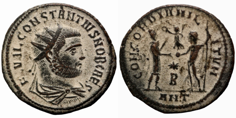 Constantinus I. Chlorus. (293-305 AD). Æ Antoninian. (20mm, 2,66g) Antioch. Obv:...