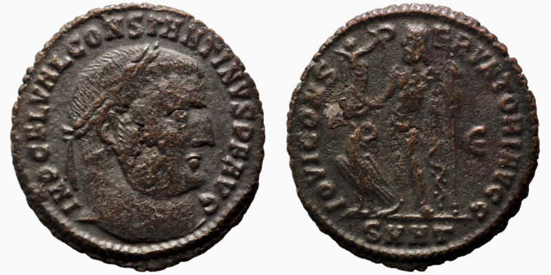 Constantinus I. (317-320 AD). Follis. (23mm, 3,10g) Nicomedia. Obv: IMP CONSTANT...