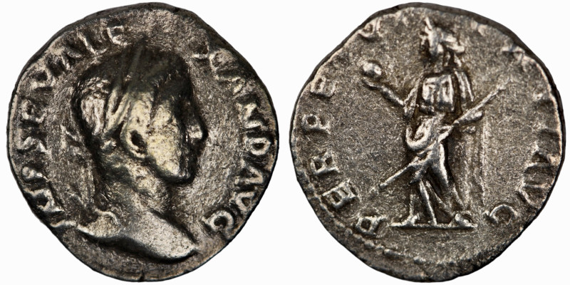 Severus Alexander. (228 AD) Denar. (18mm, 2,52g) Rome. Obv: IMP ALEXANDER PIVS A...