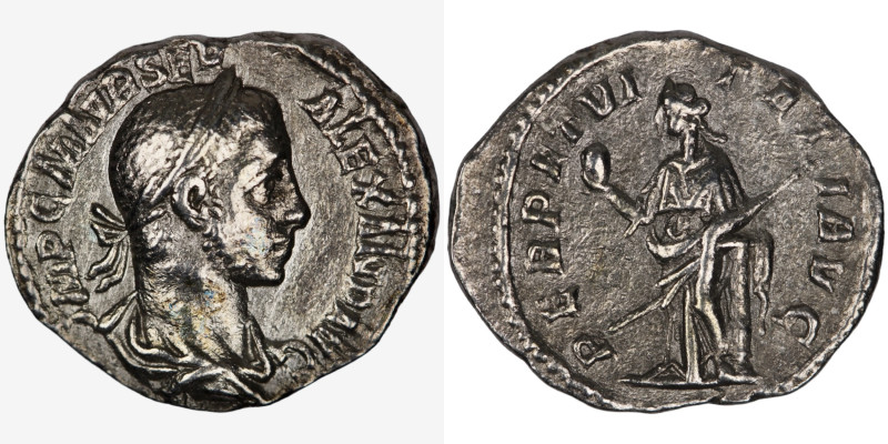 Severus Alexander. (228 AD) Denar. (17mm, 2,64g) Rome. Obv: IMP ALEXANDER PIVS A...