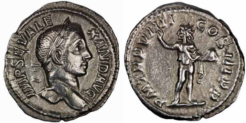 Severus Alexander. (230 AD) Denar. (19mm, 2,25g) Rome. Obv: IMP ALEXANDER PIVS A...