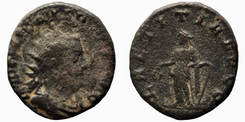 Valerian I. (253-255 AD). Æ Antoninian. (20mm, 3,50g) Viminacium. Obv: IMP C P L...