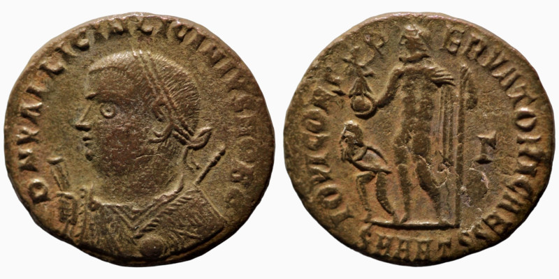 Licinius I. (317-320 AD). Follis. (17mm, 2,97g) Antioch. Obv: DN VAL LICIN LICIN...