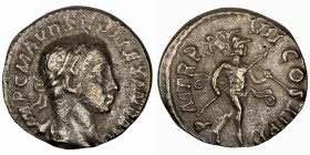 Severus Alexander. (227 AD). Denar. (17mm, 2,91g) Rome. Obv: IMP C M AVR SEV ALEXAND AVG. laureate bust of Severus Alexander right. Rev: P M TR P VI C...