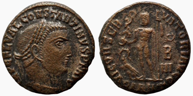 Constantinus I. (317-320 AD). Follis. (18mm, 3,43g) Antioch. Obv: IMP CONSTANTIN...