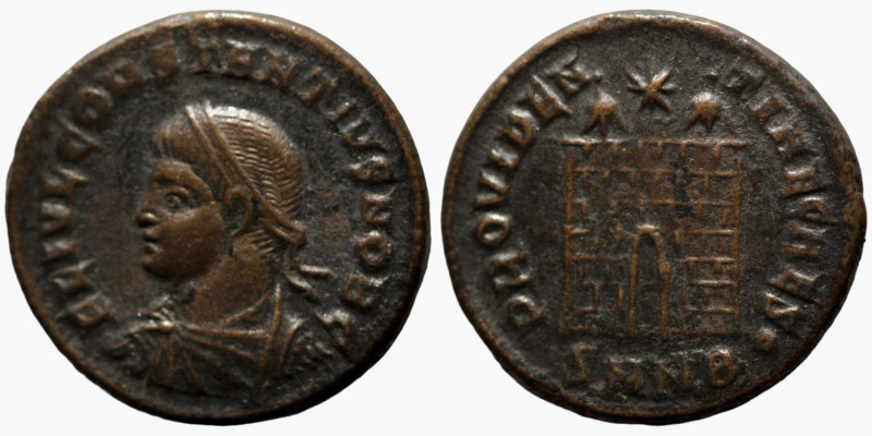 Constantinus I. (307-337 AD). Follis. (18mm, 3,01g) Nicomedia. Obv: CONSTANTINVS...