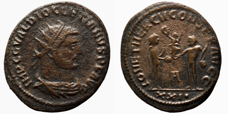 Diocletian. (285 AD). Æ Antoninian. (23mm, 3,87g) Antioch. Obv: IMP C C VAL DIOC...