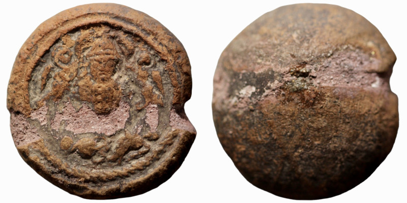 ancient seal impression. clay. (24mm, 4,93g)