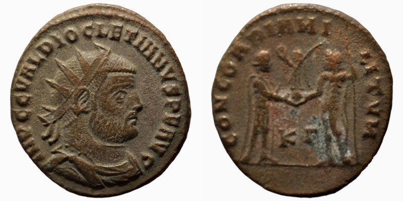 Diocletian. (285 AD). Æ Antoninian. (21mm, 3,14g) Antioch. Obv: IMP C C VAL DIOC...