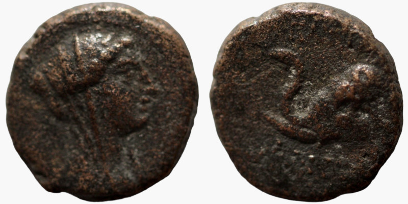 Antiochos IV. Epiphanes. (175-164 BC). Bronze Æ. (14mm, 3,10g) Antioch.