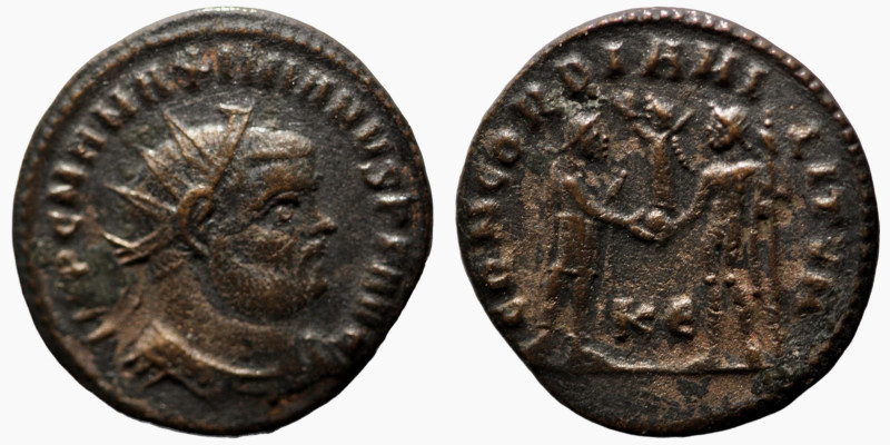 Maximianus. (286-305 AD). Æ Follis. (21mm, 2,60g) Antioch. Obv: IMP C M A MAXIMI...