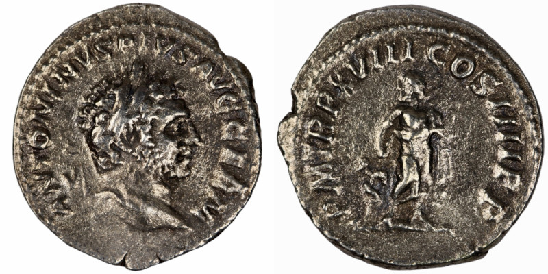 Caracalla. (202-210 AD). Denar. (20mm, 2,84g) Rome. Obv: ANTONINVS PIVS AVG GERM...