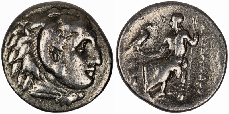 Alexander the Great. (336-323 BC) AR Drachm. (17mm, 4,06g) Obv: head of Alexande...