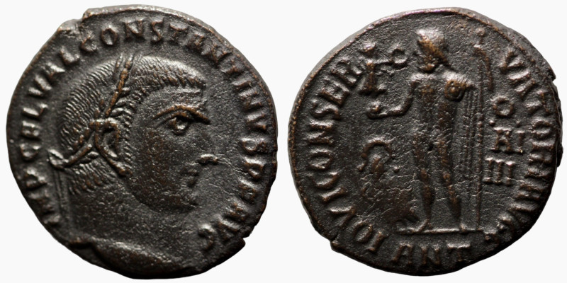 Constantinus I. (317-320 AD). Follis. (19mm, 3,24g) Antioch. Obv: IMP CONSTANTIN...