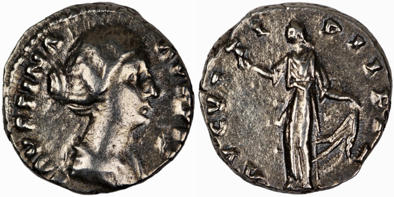 Faustina II. minor (147-176 AD). Denar. (16mm, 3,33g) Rome.