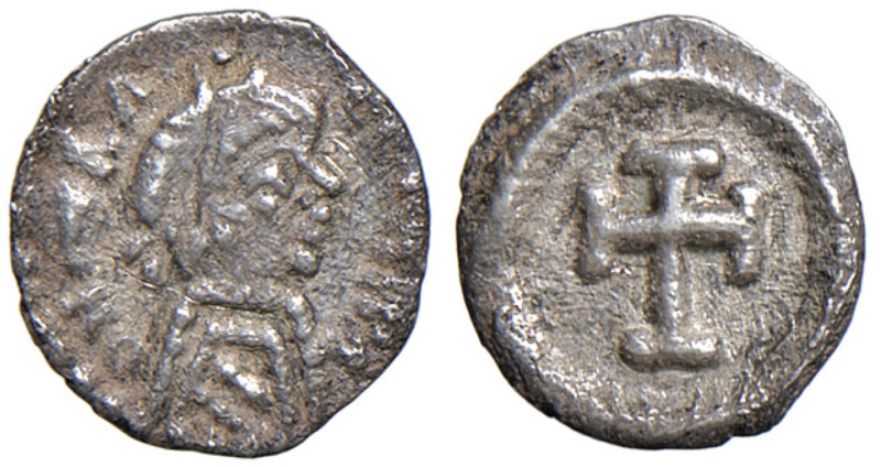 BISANZIO Eraclio (610-641) 20 Nummi (Ravenna) - Busto laureato a d. - R/ Croce p...