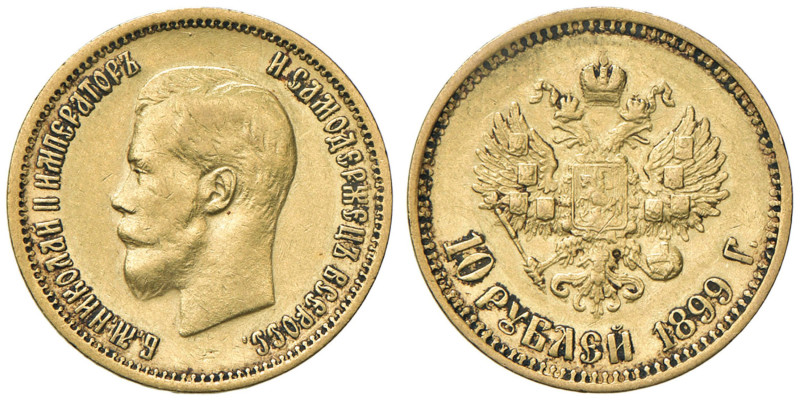 RUSSIA Nicola II (1894-1917) 10 Rubli 1899 - Fr. 179 AU (g 8,61)
BB