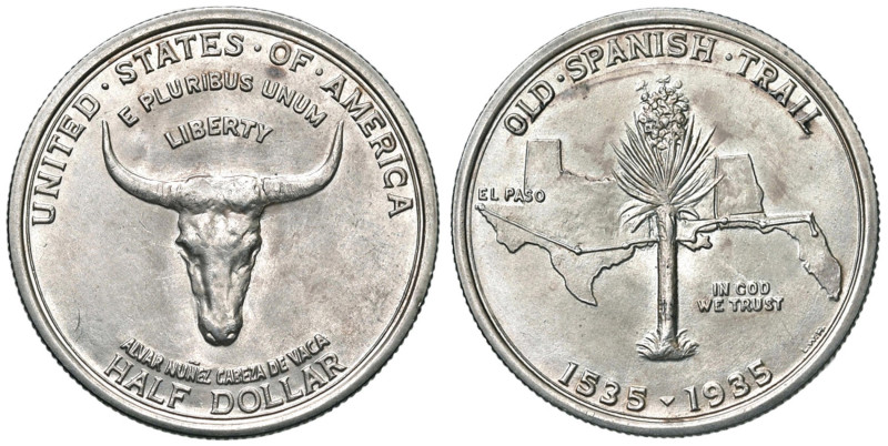 USA Mezzo dollaro 1935 - KM 172 AG (g 12,43) 400 anniversario Old Spanish Trail....