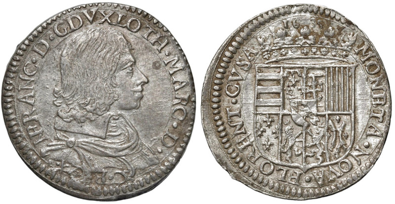 FIRENZE Nicolò Francesco di Lorena (1634-1635) Testone 1635 - MIR 319/2 AG (g 8,...