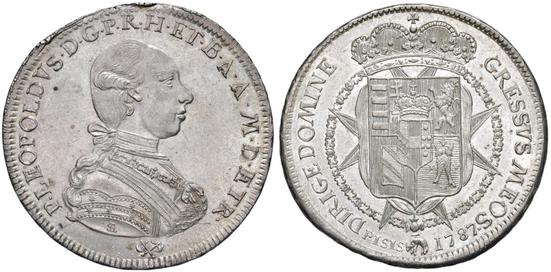 FIRENZE Pietro Leopoldo (1765-1790) Francescone 1787 - MIR 385/4 AG (g 27,38) RR...