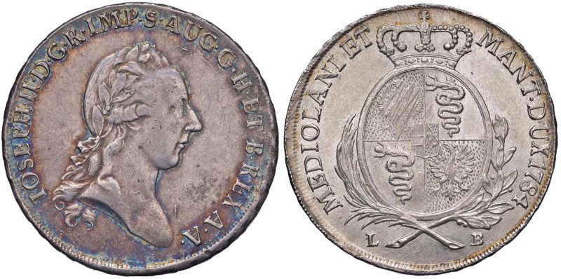 MILANO Giuseppe II (1780-1790) Scudo 1784 - MIR 446/4 AG (g 23,13)
BB/SPL+