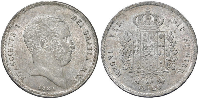 NAPOLI Francesco I (1825-1830) Piastra 1825 - Nomisma 835 AG (g 27,33) Insignifi...