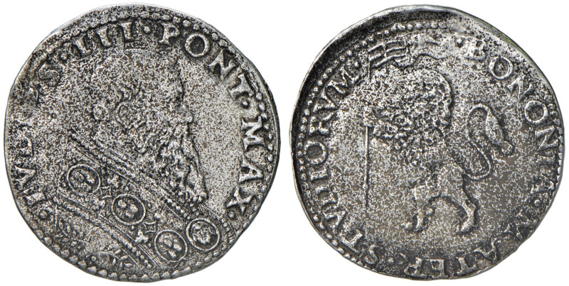 Giulio III (1550-1555) Bologna - Bianco - Munt. 66 AG (g. 5,97) RR Pregresso lav...