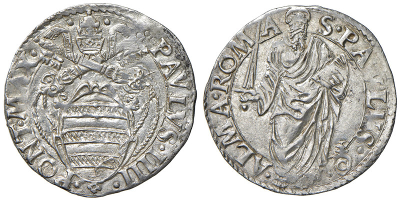 Paolo IV (1555-1559) Giulio - Munt. 16 AG (g 3,17)
SPL+