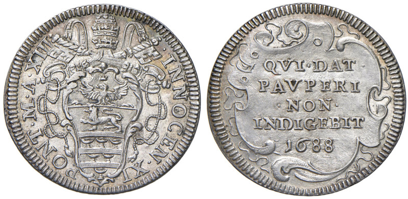 Innocenzo XI (1676-1689) Giulio 1688 A. XIII - Munt. 166 AG (g 3,01)
SPL