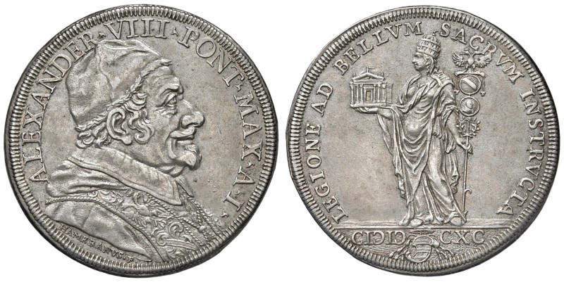 Alessandro VIII (1689-1691) Piastra 1690 A. I - Munt. 11 AG (g 32,04) R
SPL/SPL...