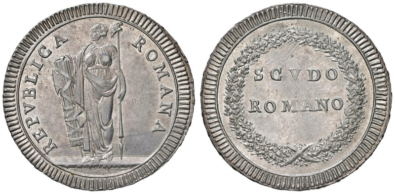 Repubblica Romana (1798-1799) Scudo - Bruni 1 AG (g 26,46) R
SPL+