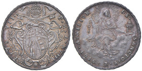 Pio VII (1800-1823) Doppio Giulio 1818 XVIII var. 8 su 6 - Nomisma 267 AG (g. 5,31) R Insignificanti minimi contatti al R/ ma esemplare non circolato ...