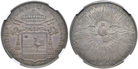Sede Vacante (1830-1831) Scudo 1830 - Nomisma 344 AG In slab NGC MS 66 cod. 6345484-044. Conservazione eccezionale
MS 66