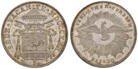 Sede Vacante (1830-1831) Bologna - 30 Baiocchi 1830 - Nomisma 347 AG (g 7,95) Leggera patina su fondi lucenti
SPL-FDC