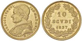 Gregorio XVI (1831-1846) 10 Scudi 1837 A. VII - Nomisma 356 AU (g 17,37)
SPL+/qFDC