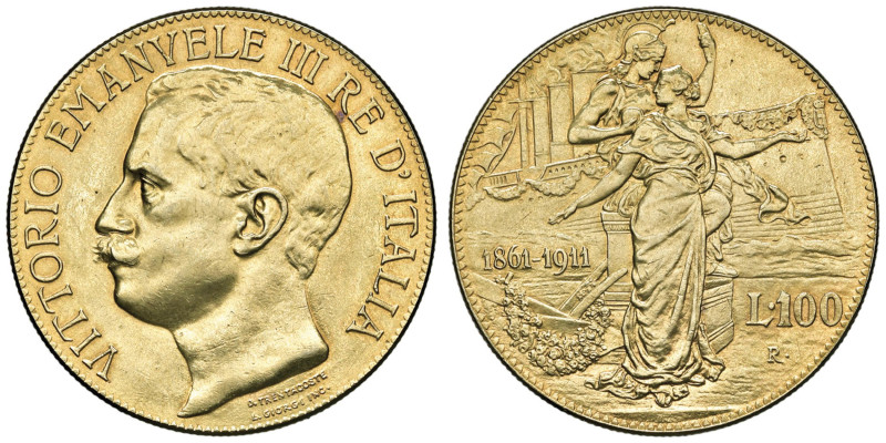 Vittorio Emanuele III (1900-1946) 100 Lire 1911 Moneta di fantasia - AU (g 31,94...