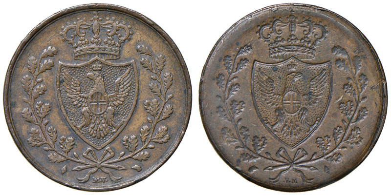 Carlo Felice (1821-1831) 5 Centesimi 1826 T L - Nomisma 615 CU 10,26) Interessan...