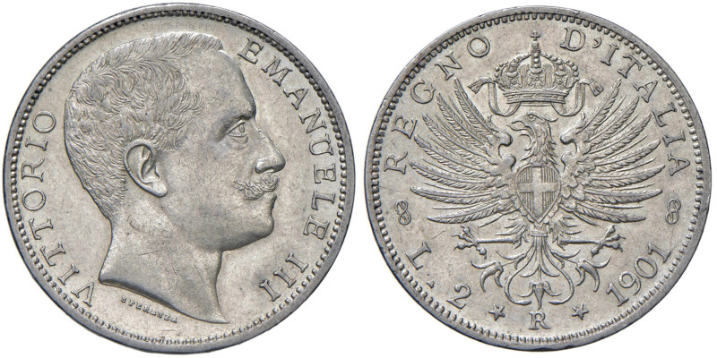 Vittorio Emanuele III (1900-1946) 2 Lire 1901 - Nomisma 1151 AG RR
qFDC/FDC