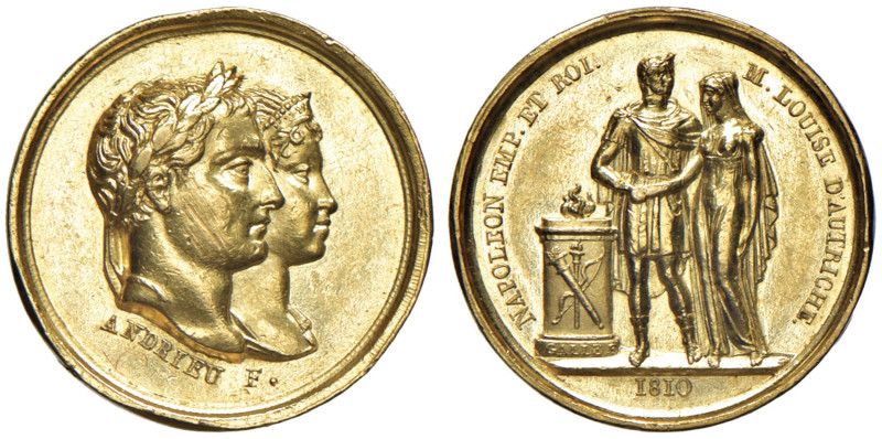 Napoleone I Imperatore (1765-1821) Medaglia 1810 Matrimonio di Napoleone e Maria...