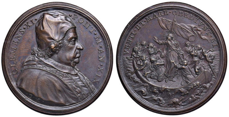 Clemente XI (1700-1721) Medaglia A. XIX 1719 per le difficoltà delle missioni in...