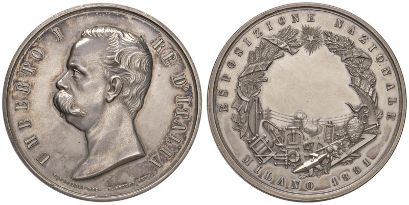 MEDAGLIE DEI SAVOIA Medaglia 1881 Esposizione Nazionale di Milano - Opus: Barzag...