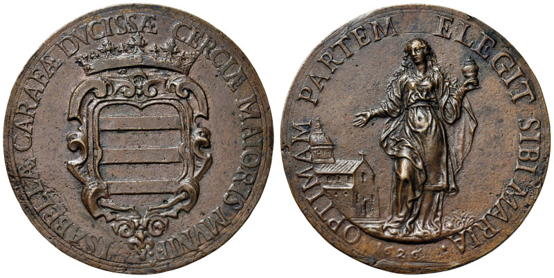 Donna Isabella Carafa, Duchessa di Quercia Maggiore (1590-1655) Medaglia 1626 Pe...