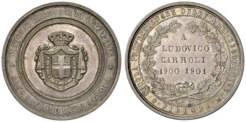 MEDAGLIE DI CITTA FIRENZE Vittorio Emanuele III Re d' Italia. Medaglia 1901 Meda...